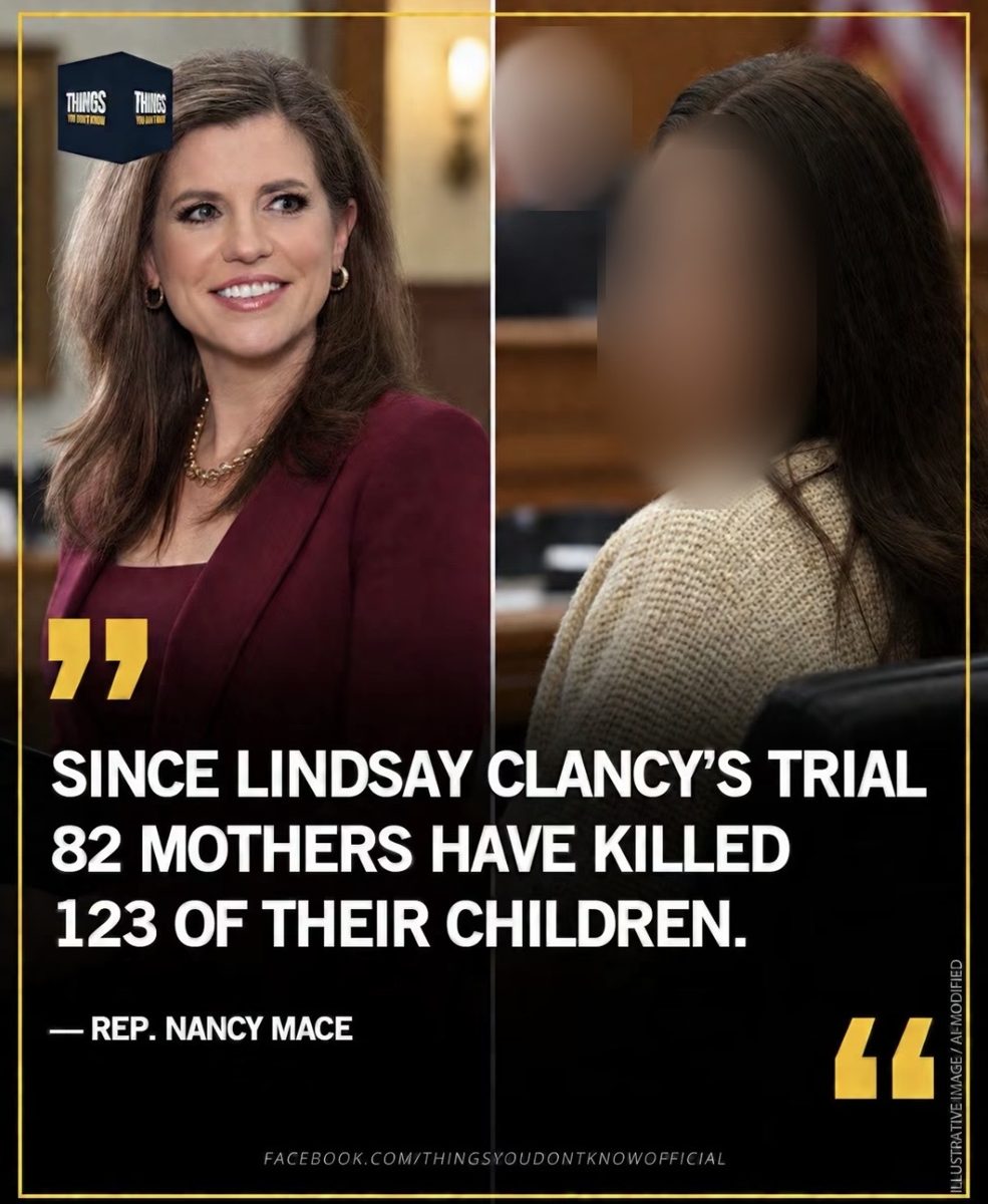 Screenshot of the viral post we checked, claiming: Since Lindsay Clancy's trial 82 mothers have killed 123 of their children." — Rep. Nancy Mace
