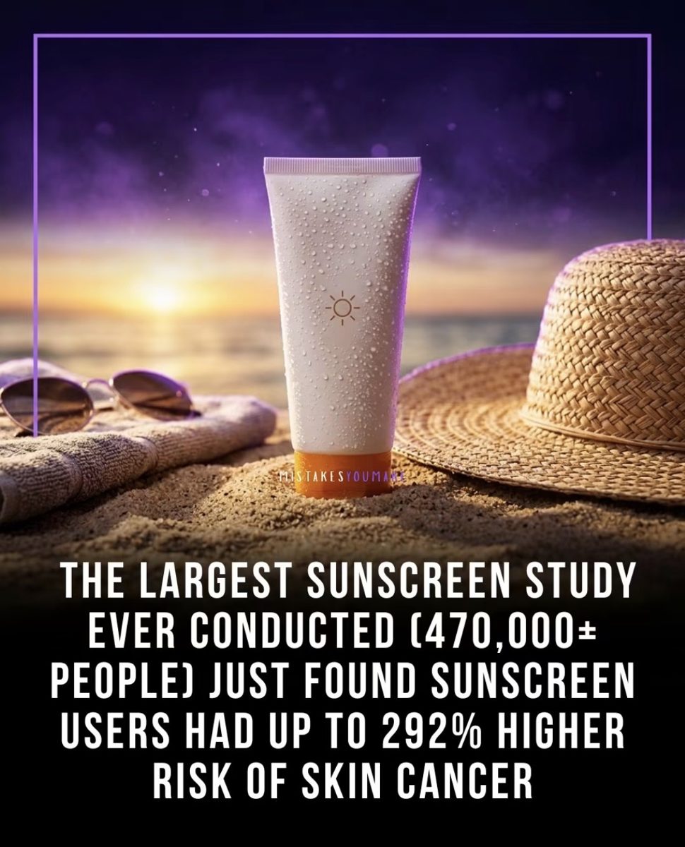 Screenshot of the viral post we checked, claiming: The largest sunscreen study ever conducted (470,000± people) just found sunscreen users had up to 292% higher risk of skin cancer.
