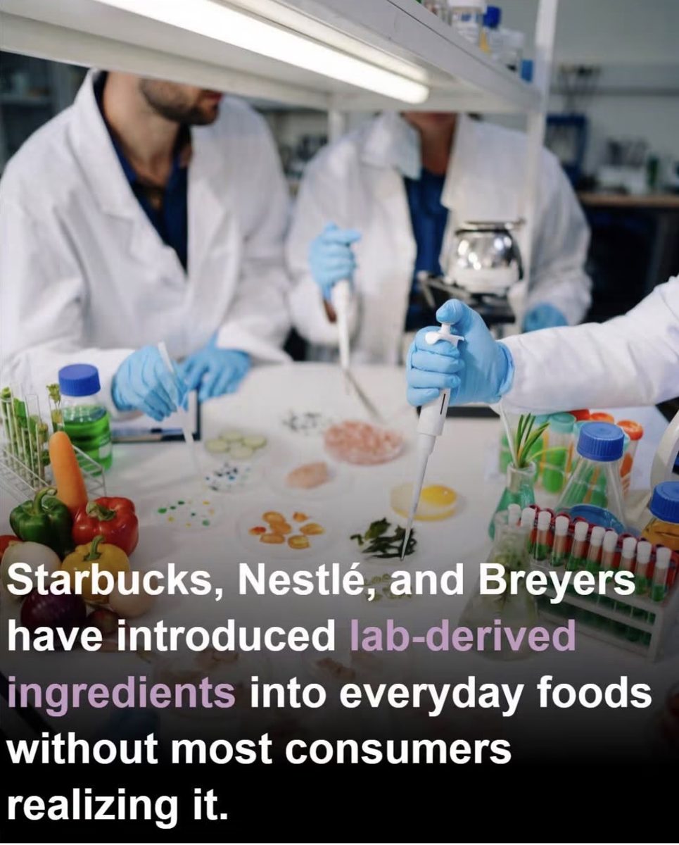 Screenshot of the viral post we checked, claiming: Starbucks, Nestlé, and Breyers have introduced lab-derived ingredients into everyday foods without most consumers realizing it.