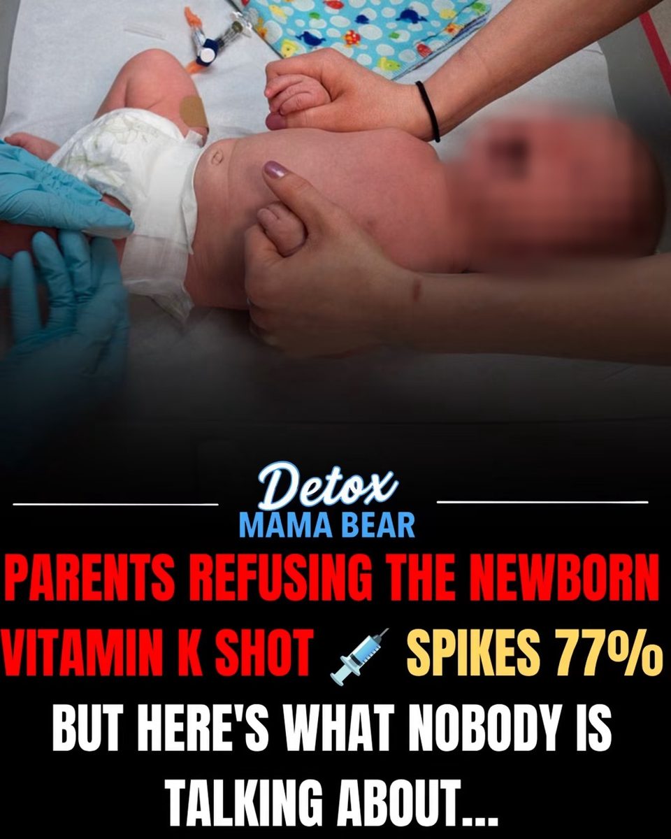 Screenshot of the viral post we checked, claiming: Parents refusing the newborn vitamin K shot spikes 77%.